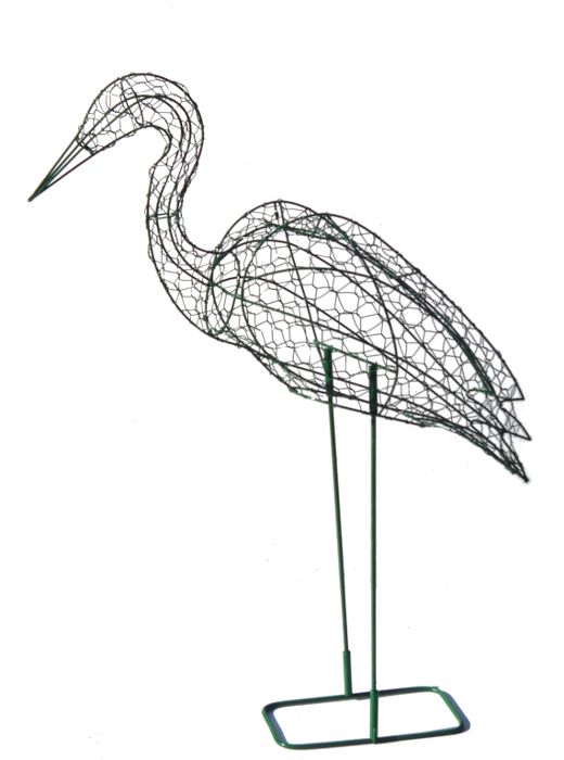 Stork Bird Frame Topiary 36 inches tall